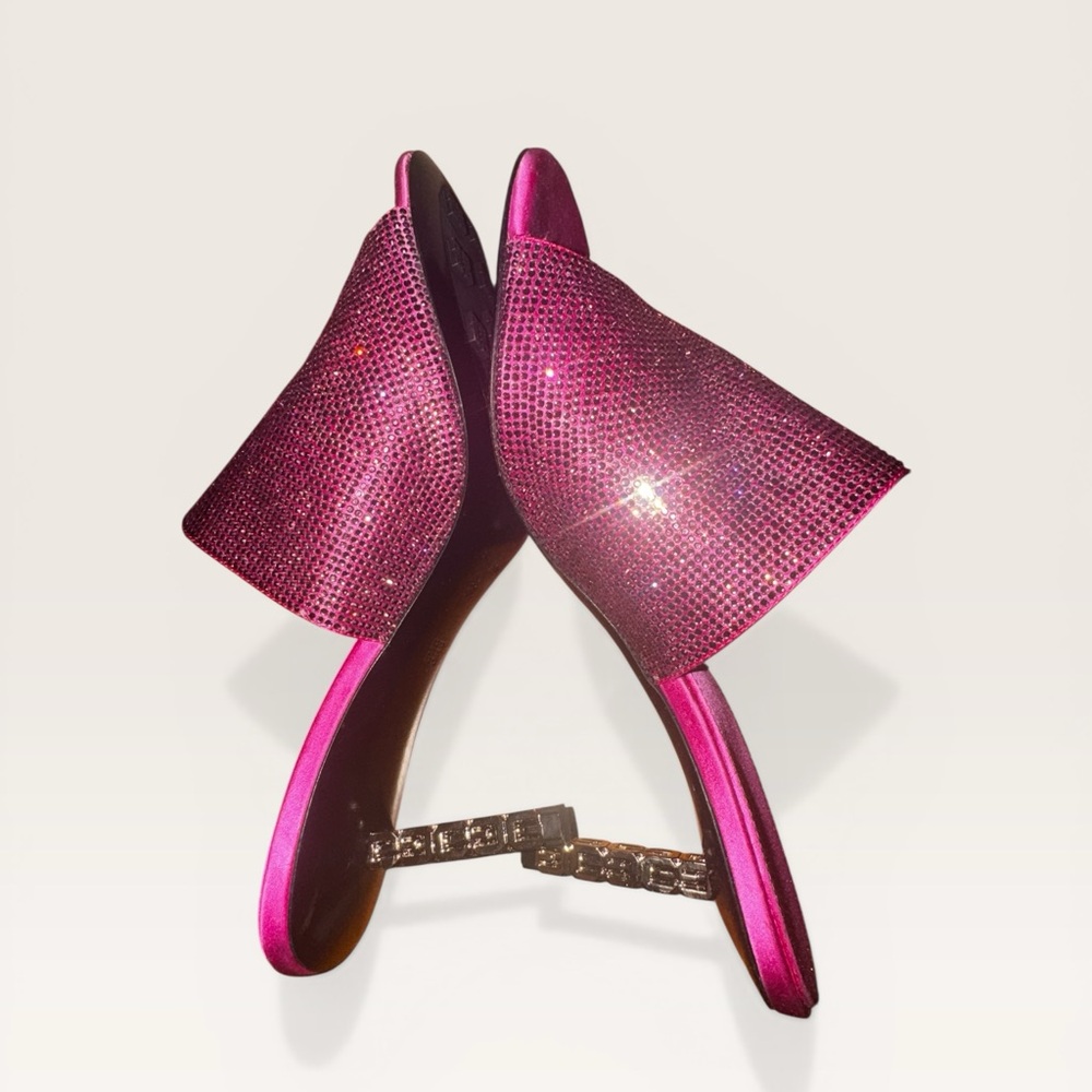 Givenchy Strass 4G Slim Cube-Heel Mule Sandals US 9 - Picture 8 of 8